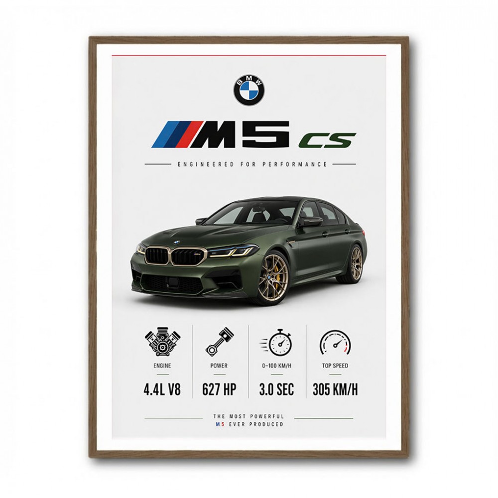 BMW M5 CS Sports Car Wall Art