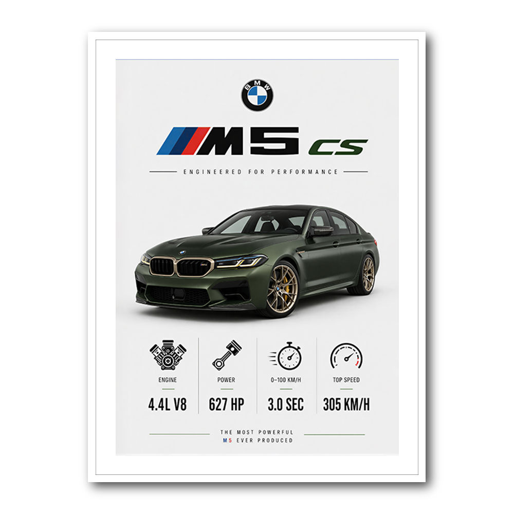 BMW M5 CS Sports Car Wall Art