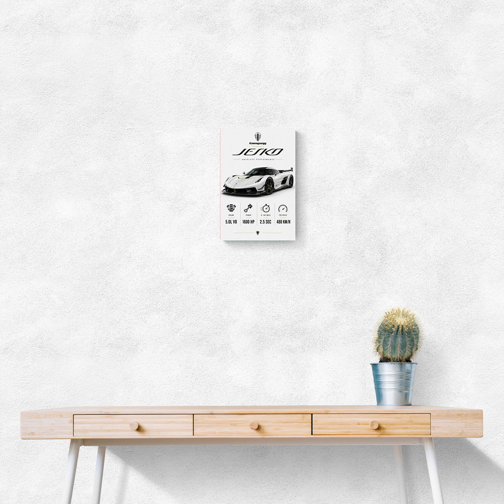 Koenigsegg Jesko  Hypercar Stats Wall Art