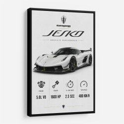 Koenigsegg Jesko  Hypercar Stats Wall Art