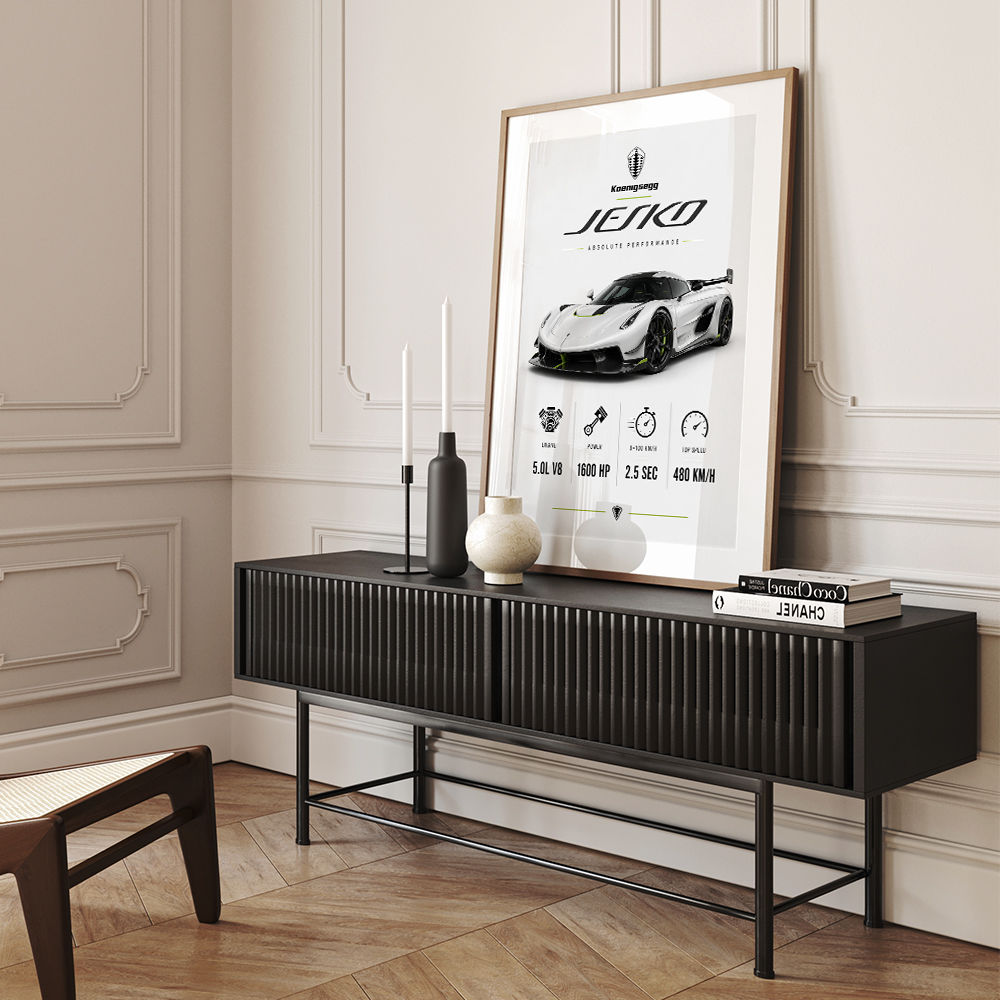 Koenigsegg Jesko  Hypercar Stats Wall Art