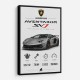 Lamborghini Aventador SVJ Specs Wall Art