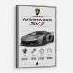 Lamborghini Aventador SVJ Specs Wall Art