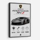 Lamborghini Aventador SVJ Specs Wall Art
