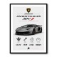 Lamborghini Aventador SVJ Specs Wall Art