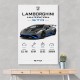 Lamborghini Huracan Gray Blue Sports Car Wall Art