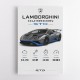 Lamborghini Huracan Gray Blue Sports Car Wall Art