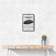 Lamborghini Huracan Gray Blue Sports Car Wall Art