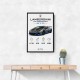 Lamborghini Huracan Gray Blue Sports Car Wall Art