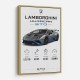 Lamborghini Huracan Gray Blue Sports Car Wall Art
