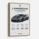 Lamborghini Huracan Gray Blue Sports Car Wall Art