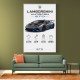 Lamborghini Huracan Gray Blue Sports Car Wall Art