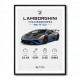 Lamborghini Huracan Gray Blue Sports Car Wall Art