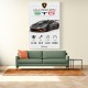 Lamborghini Huracan Gray Orange Wall Art