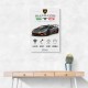 Lamborghini Huracan Gray Orange Wall Art