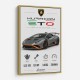 Lamborghini Huracan Gray Orange Wall Art
