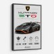 Lamborghini Huracan Gray Orange Wall Art