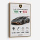 Lamborghini Huracan Gray Orange Wall Art
