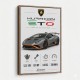 Lamborghini Huracan Gray Orange Wall Art