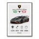 Lamborghini Huracan Gray Orange Wall Art
