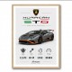 Lamborghini Huracan Gray Orange Wall Art