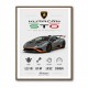 Lamborghini Huracan Gray Orange Wall Art