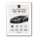 Lamborghini Huracan Gray Orange Wall Art