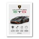 Lamborghini Huracan Gray Orange Wall Art
