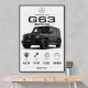 Mercedes AMG G63 Stats Car Art Print