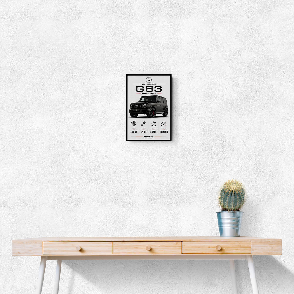 Mercedes AMG G63 Stats Car Art Print