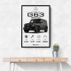 Mercedes AMG G63 Stats Car Art Print