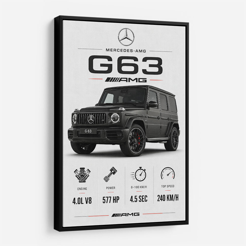 Mercedes AMG G63 Stats Car Art Print