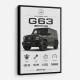 Mercedes AMG G63 Stats Car Art Print