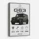 Mercedes AMG G63 Stats Car Art Print