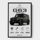Mercedes AMG G63 Stats Car Art Print