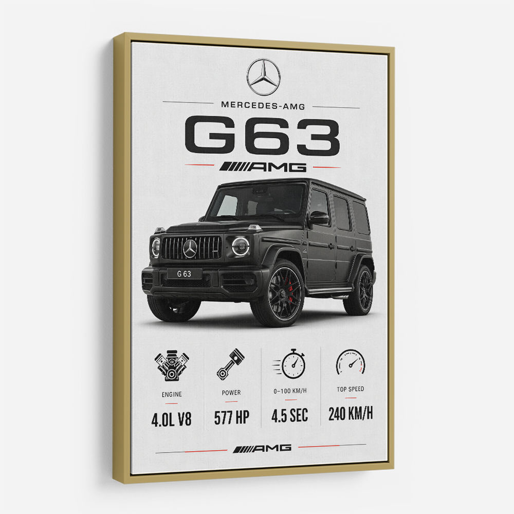 Mercedes AMG G63 Stats Car Art Print