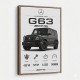 Mercedes AMG G63 Stats Car Art Print