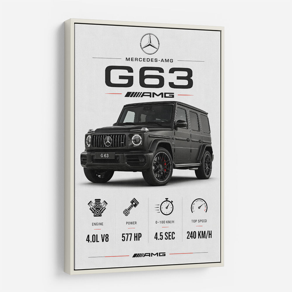 Mercedes AMG G63 Stats Car Art Print