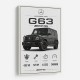 Mercedes AMG G63 Stats Car Art Print