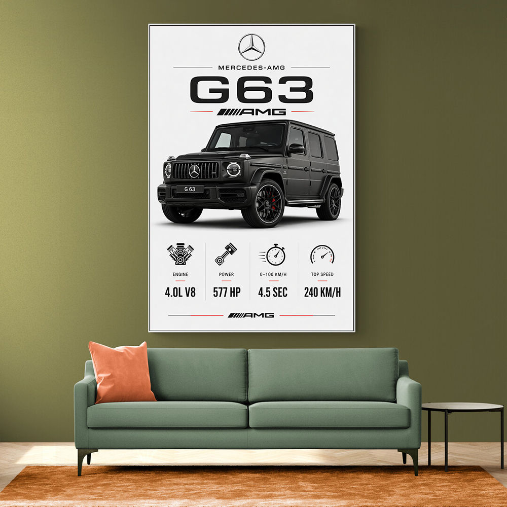Mercedes AMG G63 Stats Car Art Print