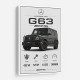 Mercedes AMG G63 Stats Car Art Print