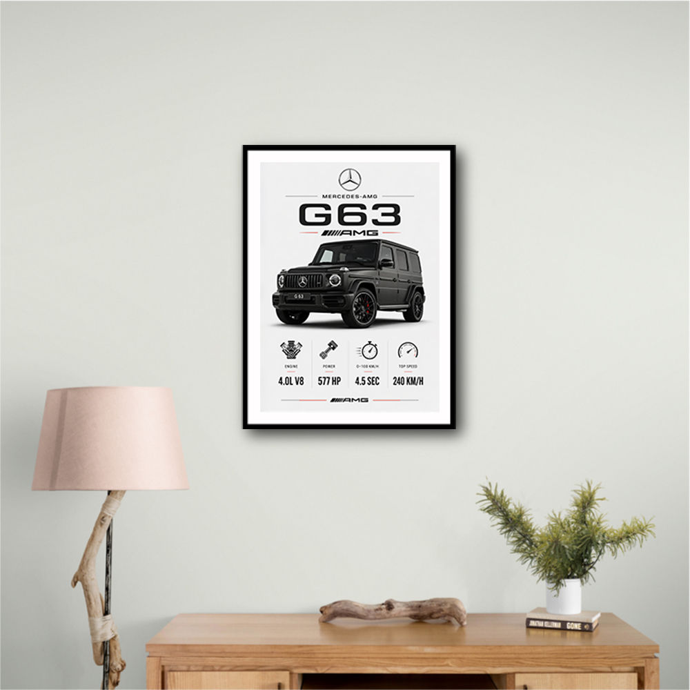 Mercedes AMG G63 Stats Car Art Print