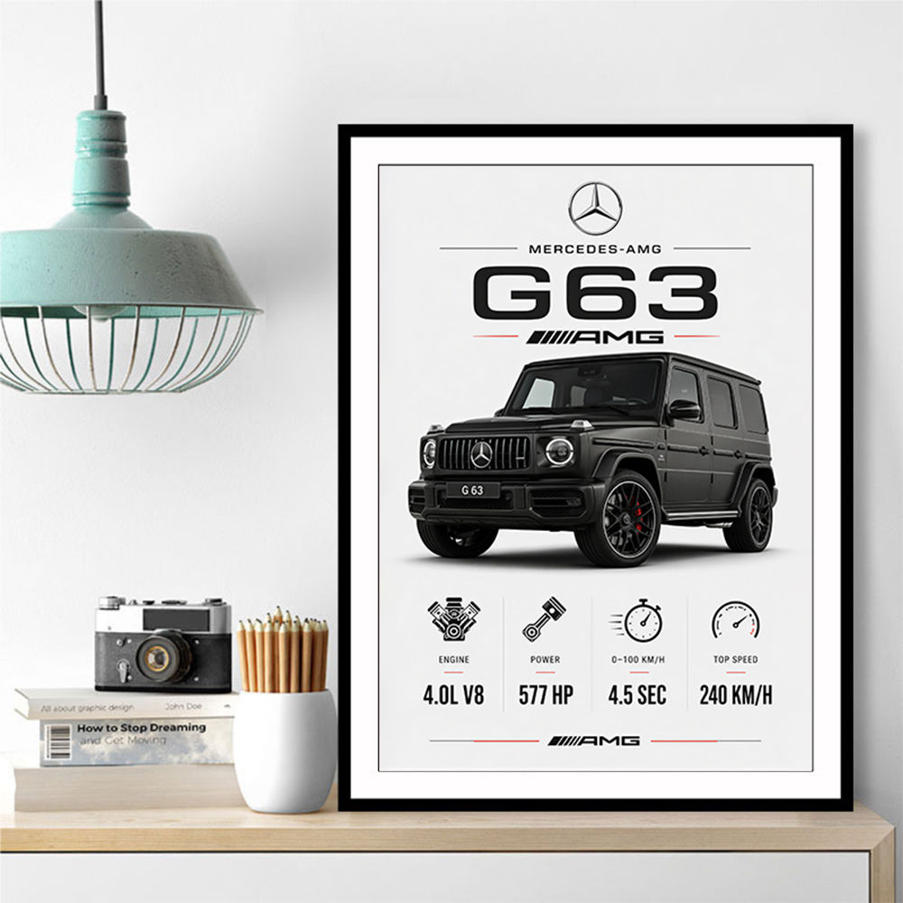 Mercedes AMG G63 Stats Car Art Print