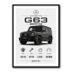 Mercedes AMG G63 Stats Car Art Print