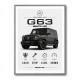 Mercedes AMG G63 Stats Car Art Print