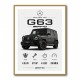 Mercedes AMG G63 Stats Car Art Print