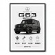 Mercedes AMG G63 Stats Car Art Print