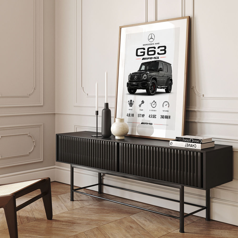 Mercedes AMG G63 Stats Car Art Print