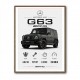 Mercedes AMG G63 Stats Car Art Print