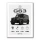 Mercedes AMG G63 Stats Car Art Print